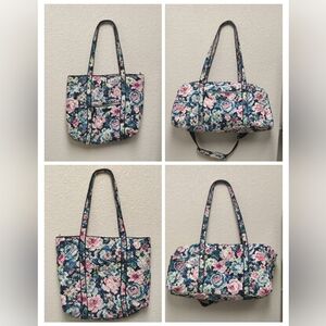 Vera Bradley Garden Grove 2 Pc Set Duffle Bag and matching Tote Bag